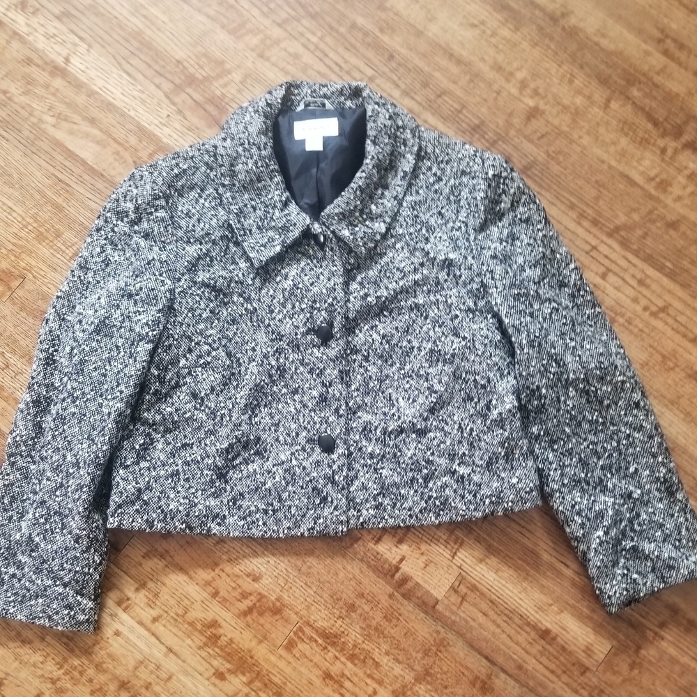 Talbots Wool Blend Crop Blazer